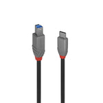 USB-C zu USB-B-Kabel LINDY 36665 50 cm Schwarz