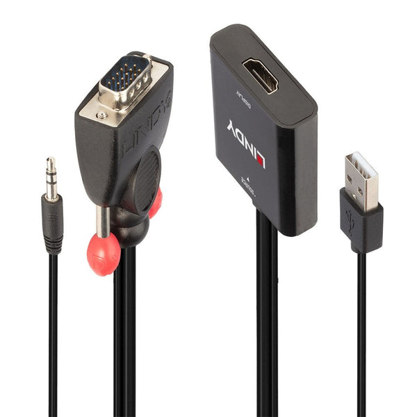 VGA-zu-HDMI-Adapter mit Audio LINDY 38284 Schwarz