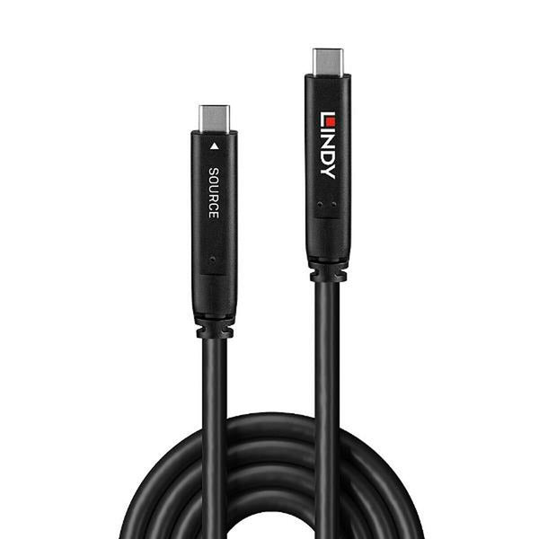 USB-C-Kabel LINDY 43393 Schwarz 8 m