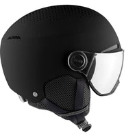 Skihelm Alpina Arber Visor Q Lite Schwarz Schwarzweiß 58-61 cm