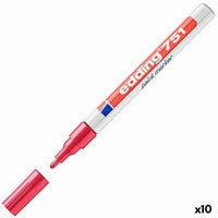 Dauermarker Edding 751 Rot (10 Stück)