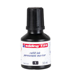 Nachfüllungstinte Edding T25 Permanent Schwarz 30 ml (10 Stück)