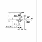 Mischbatterie Grohe 20576000 Metall