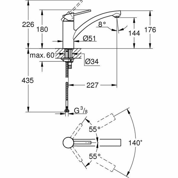 Mischbatterie Grohe 30358000