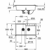 Doppelspülbecken Grohe K500