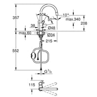 Mischbatterie Grohe 30549000 Metall