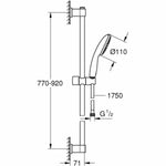 Dusche Säule Grohe Vitalio Start 110 Kunststoff