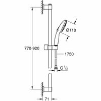 Dusche Säule Grohe Vitalio Start 110 Kunststoff