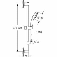 Dusche Säule Grohe Vitalio Start 110 Kunststoff
