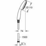 Duschkopf Grohe Kunststoff