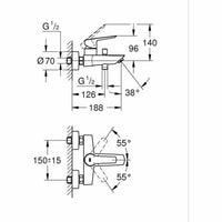 Mischbatterie Grohe Metall Messing