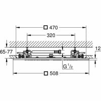 Duschkopf Grohe   Metall Edelstahl 50,8 cm