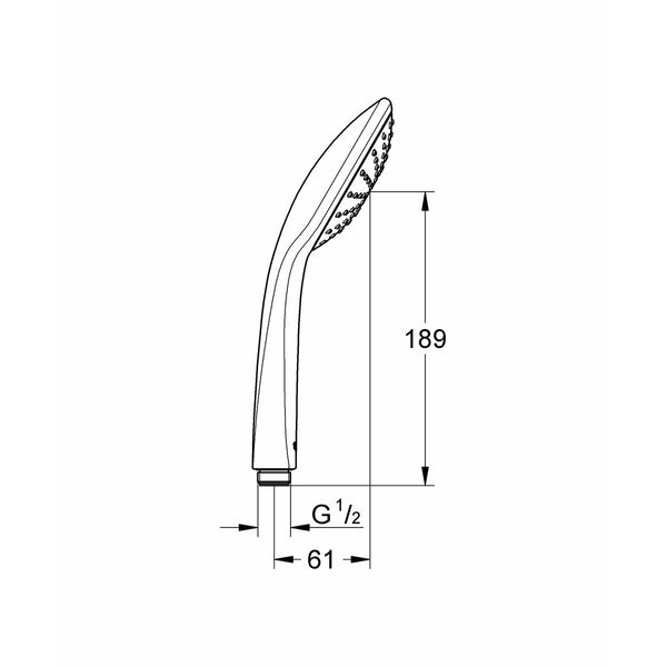 Duschkopf Grohe Vitulio Joy Kunststoff Verchromt 1 Position