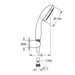 Duschset Grohe 27944000 Grau Silikon 1 Position