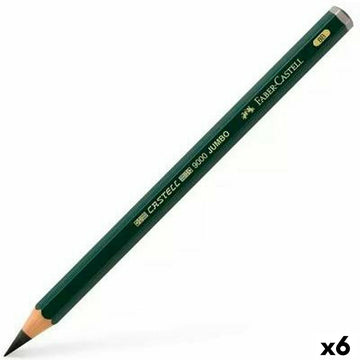 Bleistift Faber-Castell 9000 Jumbo Schwarz 8B (6 Stücke)