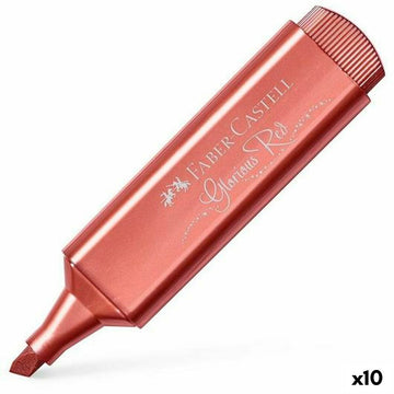 Marker Faber-Castell Textliner 46 metall Rot (10 Stück)