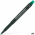 Dauermarker Faber-Castell Multimark 1513 F grün (10 Stück)