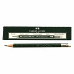 Bleistift mit Radiergummi Faber-Castell 9000 B Sechseckig B (3 Stück)