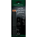 Bleistifte Set Faber-Castell Schwarz Dreieckig B 5 Stücke