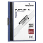 Portfoliomappe Durable Duraclip 30 Dunkelblau A4 25 Stücke