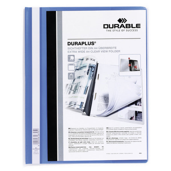 Dokumentenhalter Durable DURAPLUS Blau Durchsichtig A4 25 Stücke