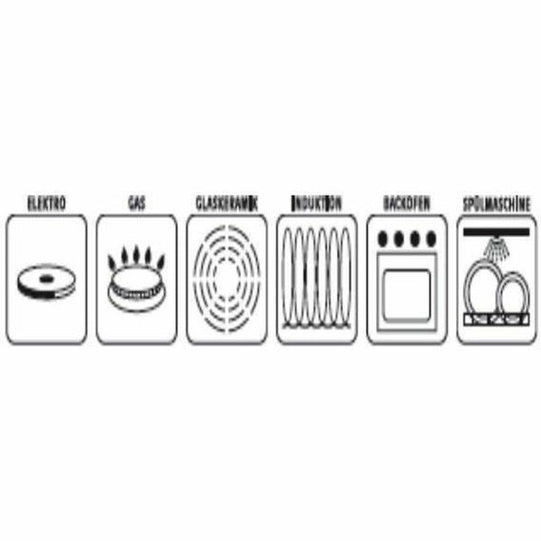 Topf mit Deckel GSW noir Emaillierter Edelstahl