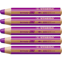 Buntstifte Stabilo Woody Lila 3 in 1 (5 Stück)
