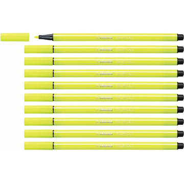 Filzstifte Stabilo Pen 68 Fluoreszierend Gelb (10 Stücke)