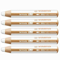 Buntstifte Stabilo Woody Weiß 3 in 1 5 Stücke (5 Stück)