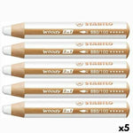 Buntstifte Stabilo Woody Weiß 3 in 1 5 Stücke (5 Stück)