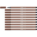 Filzstifte Stabilo Pen 68 Braun (10 Stücke)