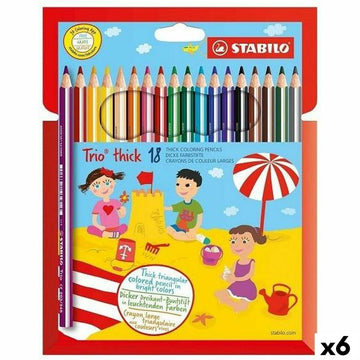 Buntstifte Stabilo TRIO THICK Bunt 18 Stücke (6 Stück)