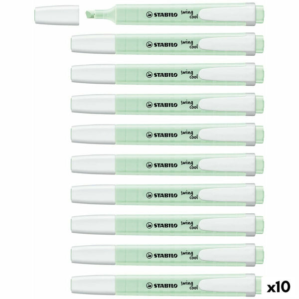 Textmarker Stabilo Swing Cool Minze 10 Stücke