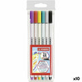 Marker-Set Stabilo Pen 68 Brush Bunt (10 Stück)