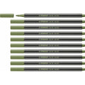 Filzstifte Stabilo Pen 68 metallic Leaf grün (10 Stücke)