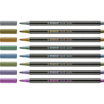 Marker-Set Stabilo Pen 68 Metallic 8 Stücke Bunt