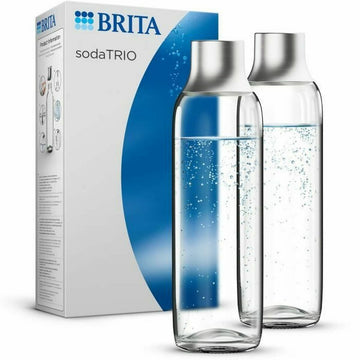 Thermosflasche Brita 1046733 Grau Durchsichtig Silberfarben Edelstahl 1 L (2 Stück)