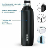 Thermosflasche Brita 1046734 Schwarz Silberfarben Edelstahl 1 L