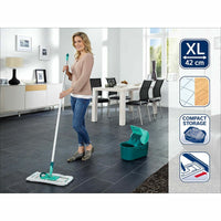 Mop with Bucket Leifheit 55092 Blau Grau Mikrofaser