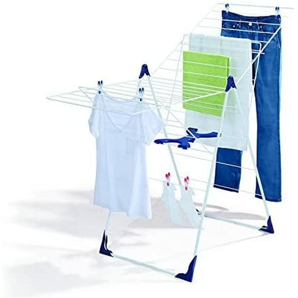 Wäscheständer Leifheit 81408 CLASSIC 200 Flex Stahl Polypropylen Kunststoff Blau Weiß 20 m