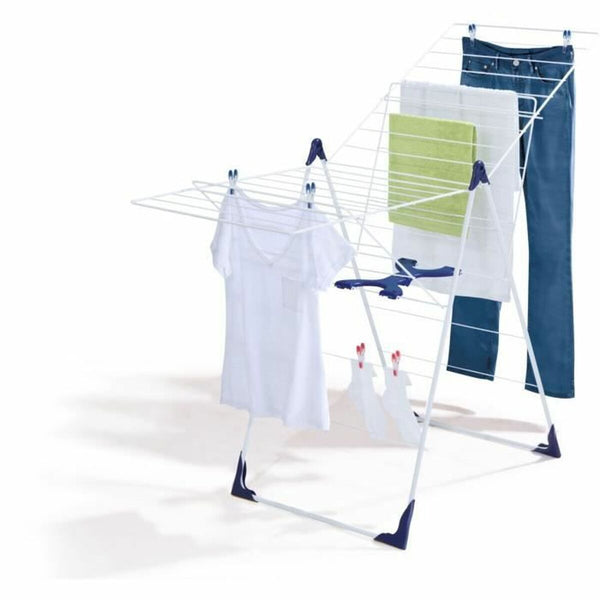 Wäscheständer Leifheit 81408 CLASSIC 200 Flex Stahl Polypropylen Kunststoff Blau Weiß 20 m