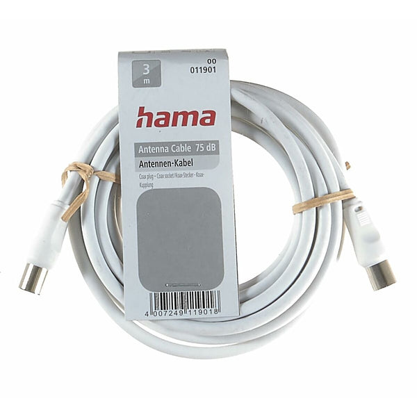 Koaxial-TV-Antennenkabel Hama 00011901 Weiß 3 m