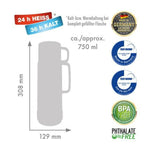 Thermosflasche Rotpunkt grün Kunststoff 750 ml