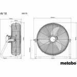 Bodenventilator Metabo AV 18 Weiß