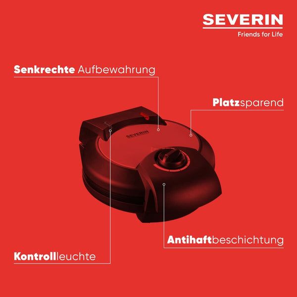 Waffeleisen Severin WA 2103 Schwarz 1200 W