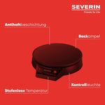 Crêpes-Maker Severin CM 2198 Schwarz