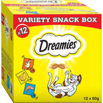 Snack für Katze Dreamies Variety 12 x 60 g Huhn Lachsfarben Käse