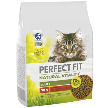 Katzenfutter Perfect Fit Natural Vitality Beef 2,4 kg Erwachsene Huhn