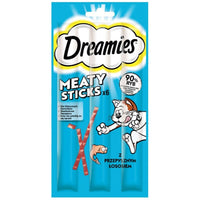 Snack für Katze Dreamies Meaty Sticks 30 g Lachsfarben