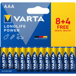 Batterien Varta longlife power 1,5 V AAA LR03 (12 Stück)